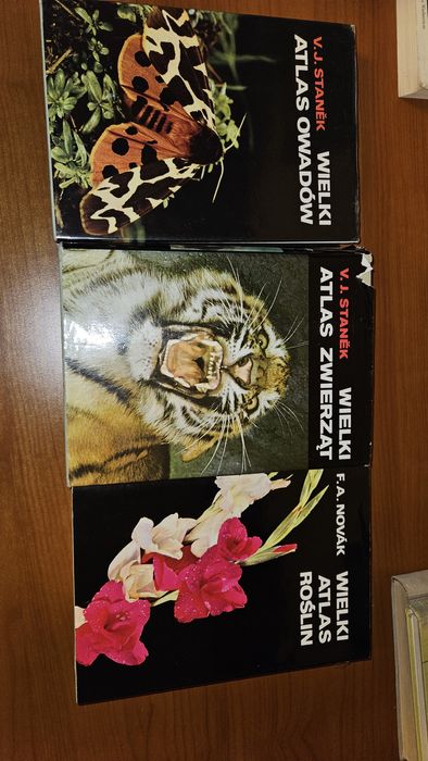 3 atlasy: zwierząt, owadów i roślin