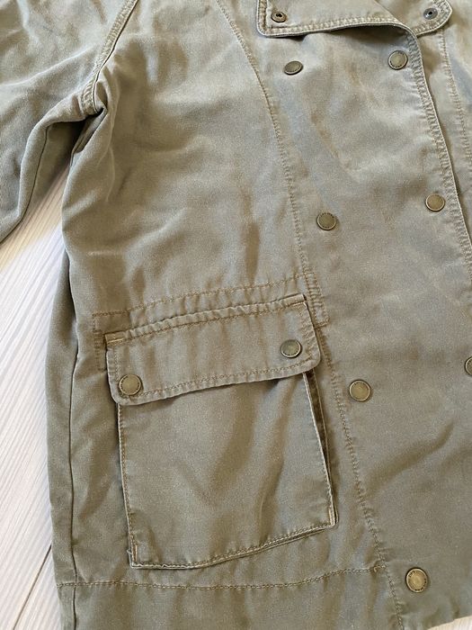 ZARA 38 parka kurtka khaki lyocell
