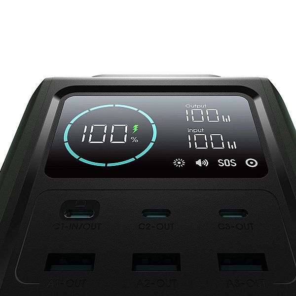 Powerbank Joyroom JR-PBF10/75000mAh 100W 3x USB-C 3x USB-A ze składaną