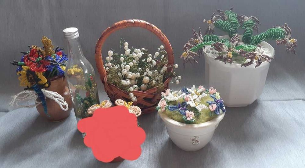 Вироби з бісеру папуга квіти