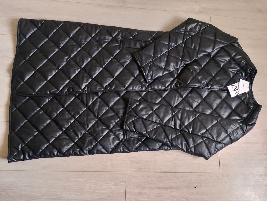 Нове пальто Zara оверсайз (екошкіра)