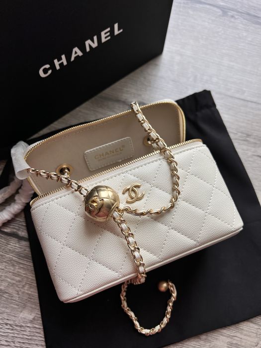 Женская сумка кожанная Chanel Beige Полный комплект