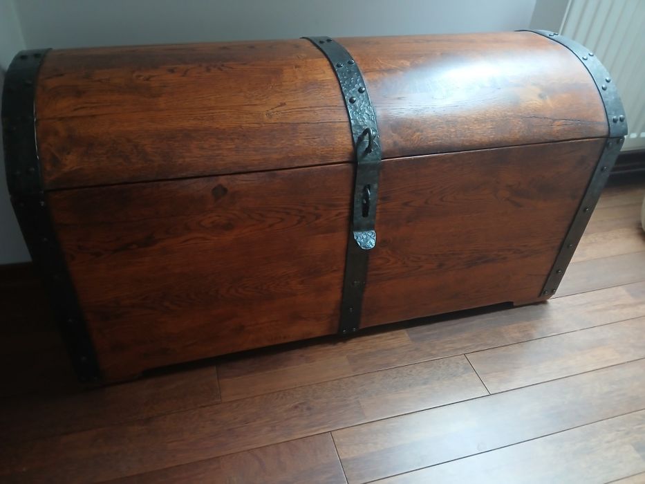 LUDWIK STYL kufer skrzynia debowa lity dab OLDEN DAYS wysylka