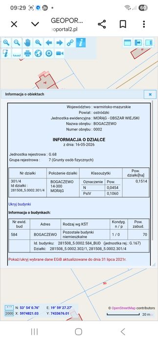 Działka budowlana Bogaczewo