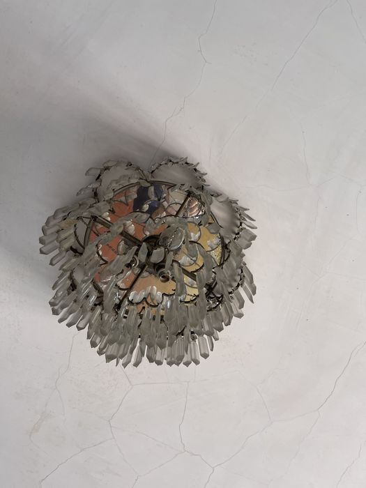 Candeiro de teto c/ pendentes de vidro