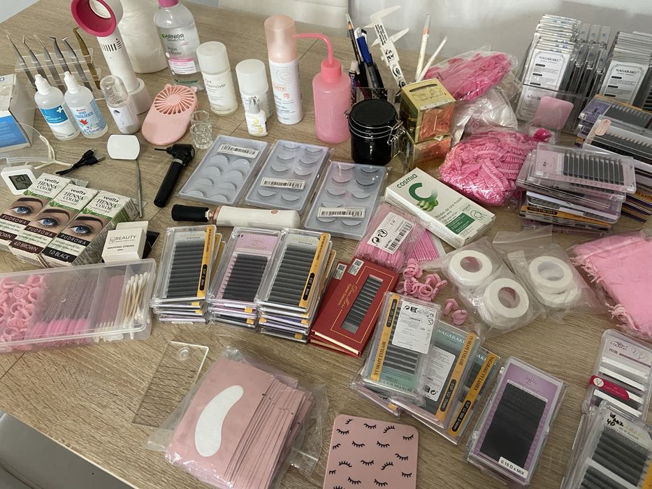 Repasso materiais para pestanas e sobrancelhas