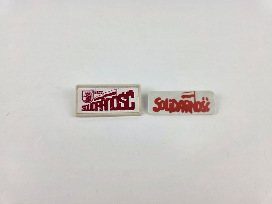 Przypinki Solidarność 2szt. PRL