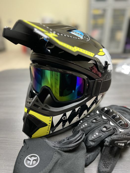 +3 Прдарунки Шлеми для Мотокросс Квадроцикл Вело Спорт DOT