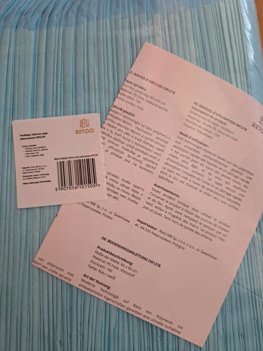 CHŁONNE MATY DLA PSA 60x60cm - 100szt. + gratis