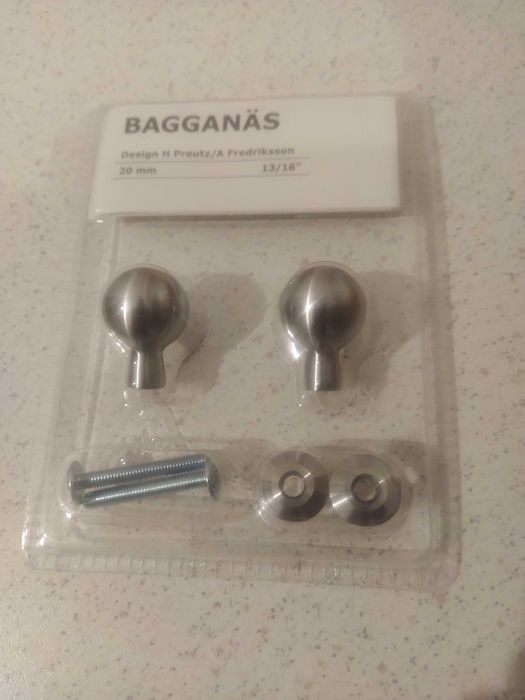Ikea Bagganas ручки дверні меблеві сталь