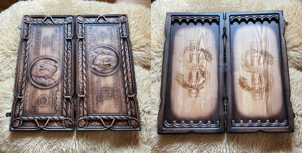 Нарды и шахматы из натурального дерева высокого качества на подарок