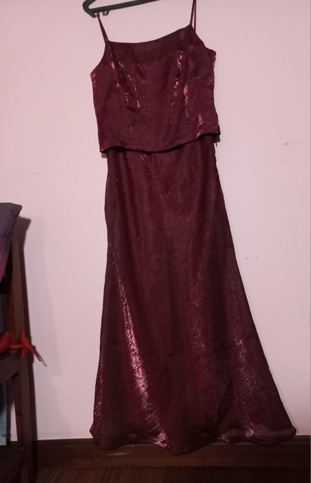 Vestido Elegante Habitus Organza Lilás