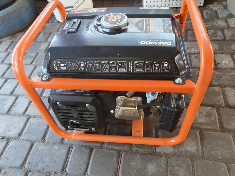 генератор Daewoo GDA 4800i, 4инвертор, б/у 3 - 3,5 часа,