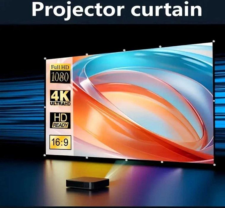 60"72"84"100"120"150"180"200 D Проекционный Экран/Проекційні екрани 4K