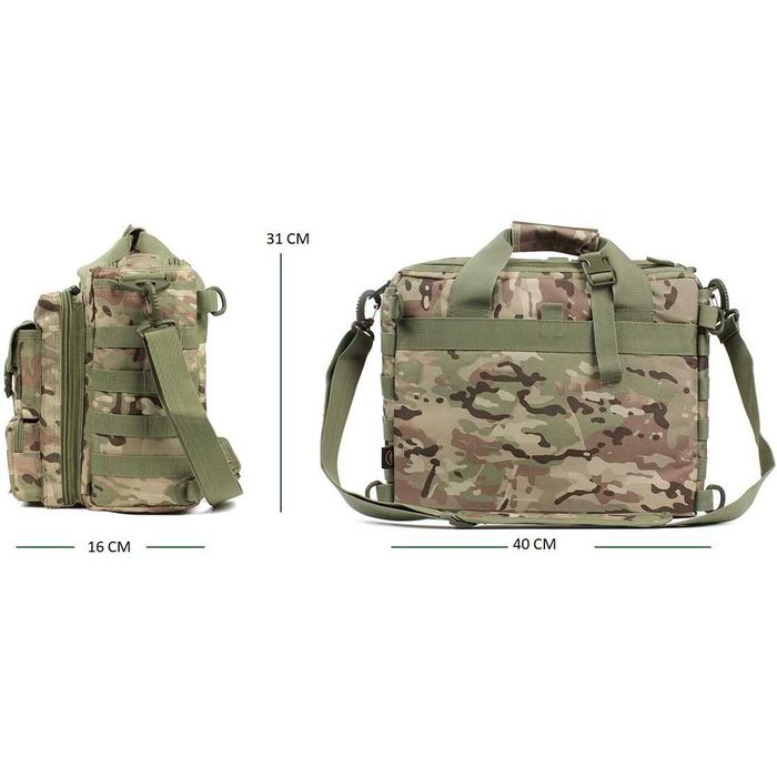 Велика дорожня тактична сумка для документів і ноутбука 15.6 KT6003602