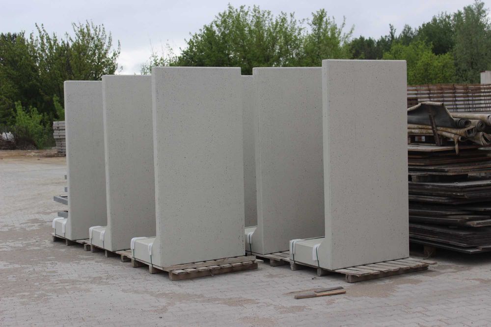 Elki betonowe, mur oporowy typu L, ściana oporowa L-ka, T-ka TETKA 80 - 520 cm