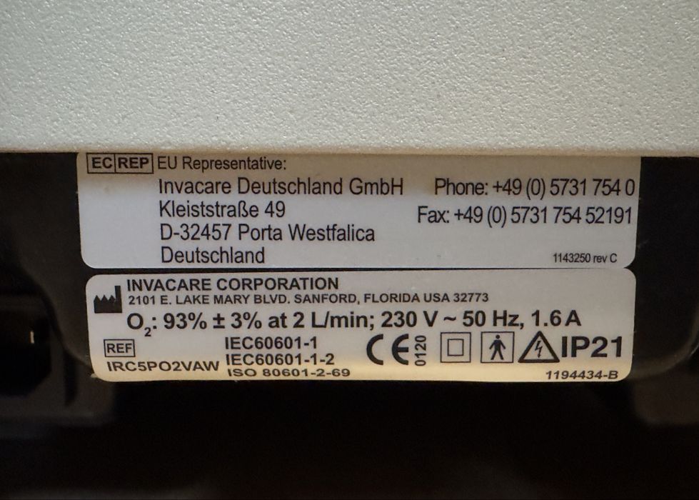 Кисневий концентратор INVACARE PerfectO2