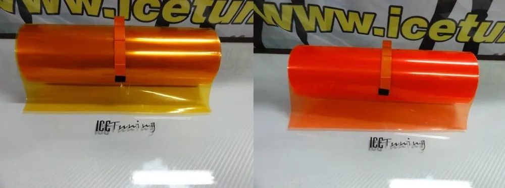 Pelicula de proteção para faróis / farolins / piscas de cor Laranja light, Laranja Dark 0.30m X 1m Ou 10m X 0.30m