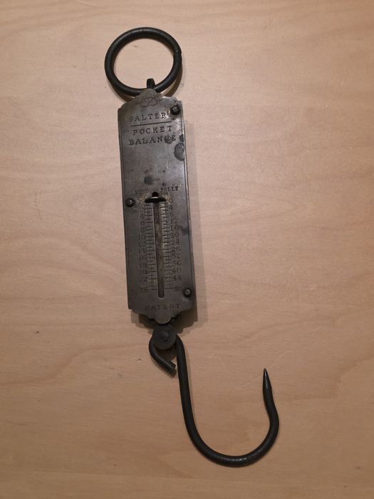 Zabytkowa waga sprężynowa SALTER 25 kg – Mosiądz, Antyk z epoki! Sprawna