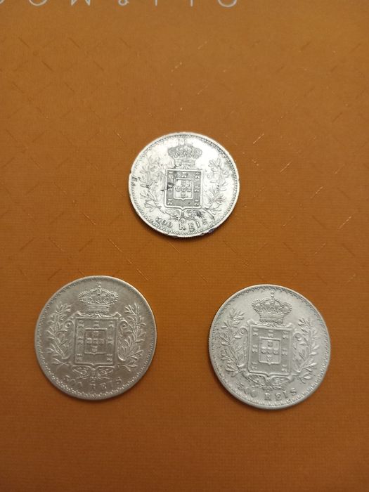 Coleção Moedas 500 Reis D Carlos I - PRATA