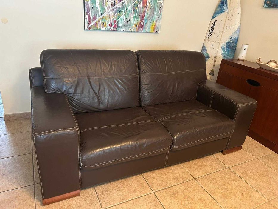 2 Sofás de Pele excelente estado