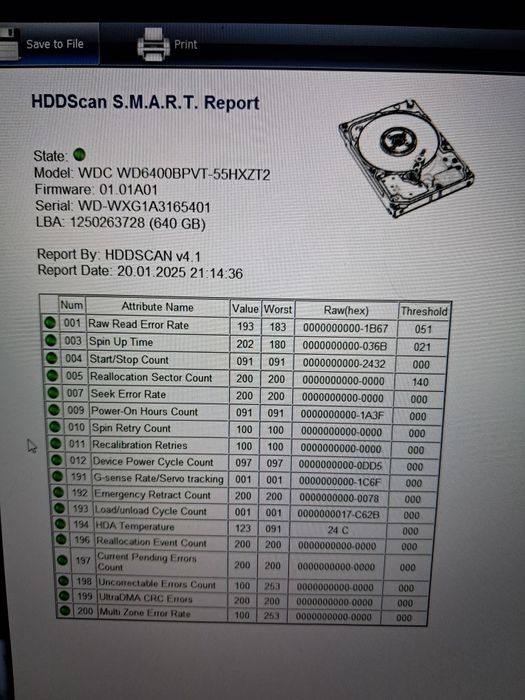 Жорсткий диск для ноутбука, комп'ютера  WD 640 Gb Sata 2,5"