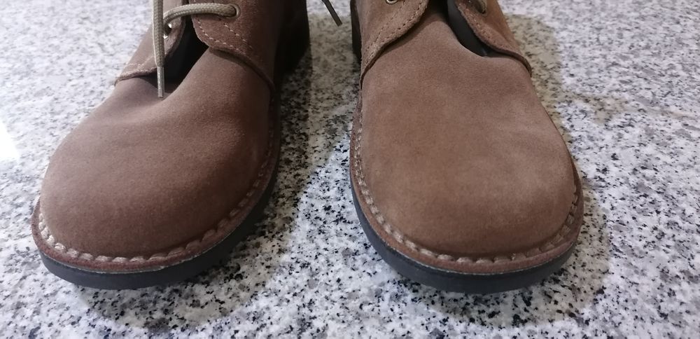 Botins de homem em pele castanho n 41 Novo