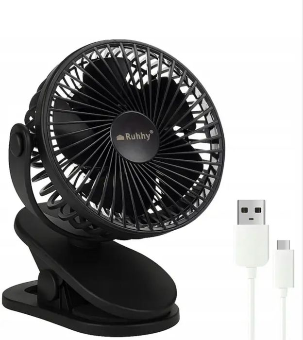 Вентилятор бездротовий USB Настільний Із затисками Ruhhy 25567