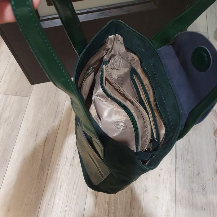 Жіноча шкіряна/замшева сумка Solana