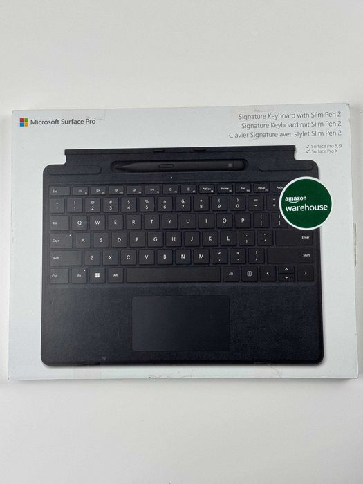 Клавіатура для планшета Microsoft Surface Pro Signature Keyboard with Slim Pen 2 QWERTZ Black (з тачпадом, з підсвіткою, німецька розкладка)