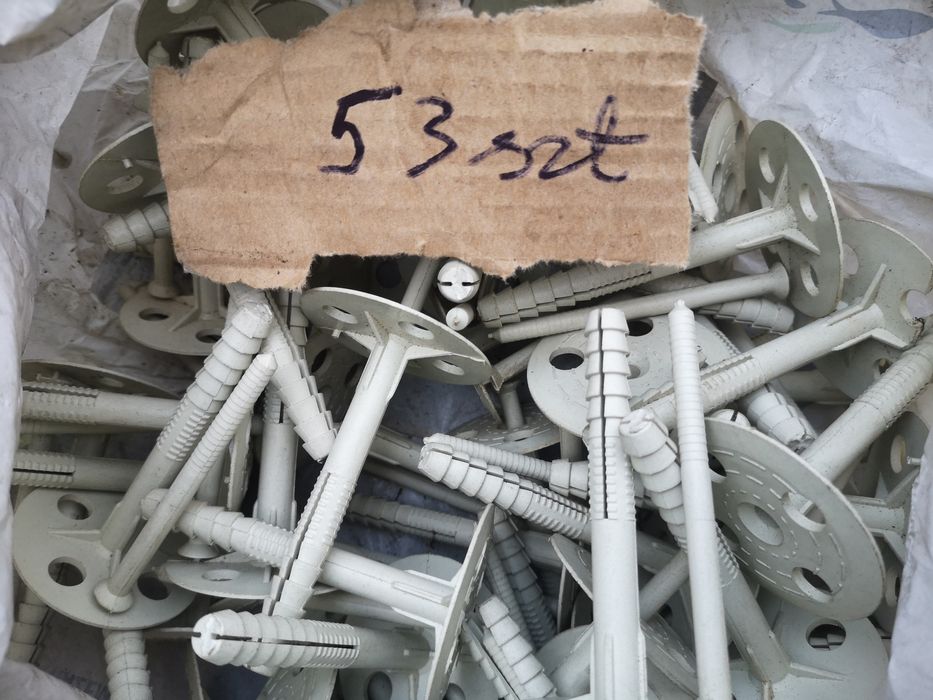 Kołki do styropianu wełny 53szt 10x90mm 9cm