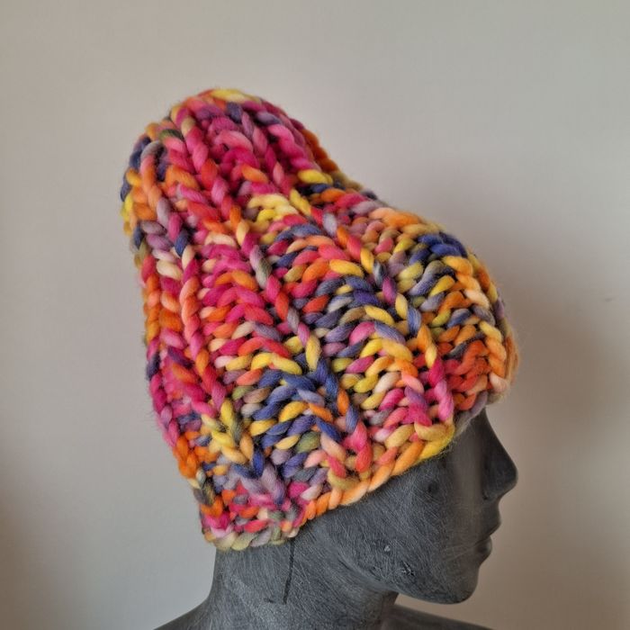czapka handmade wełna merino