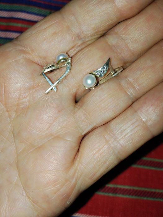 Продам серебряные серьги и кольцо 925 проба