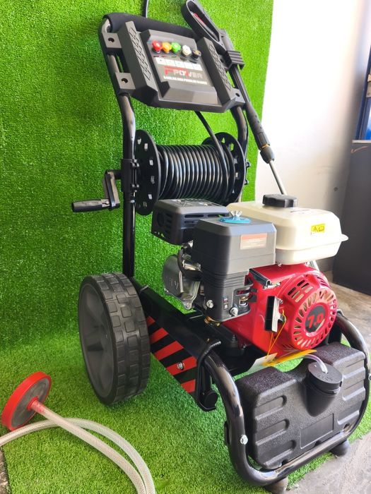 Máquina Lavadora de Alta pressão 240Bares a gasolina com motor de 7.0CV Mangueira 15M FPower