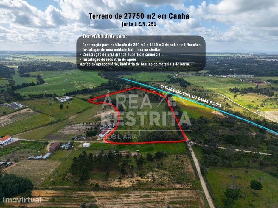 Terreno de 27.750 m2 - Possibilidade de construção até 280 m2 para ...