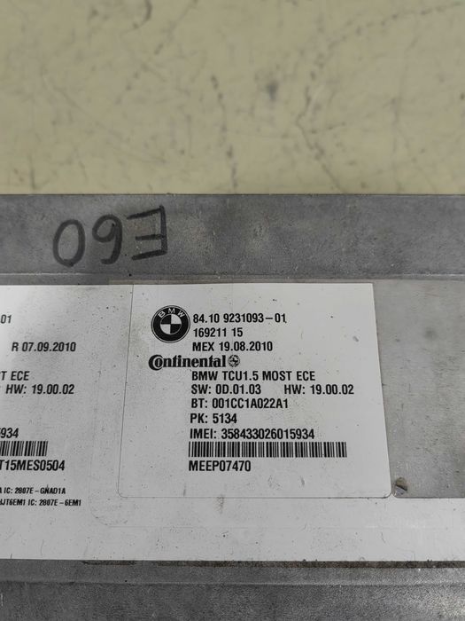 Modulo/unidade Bluetooth BMW serie 1/3/5/X5 E87/E90/E60 9231.093