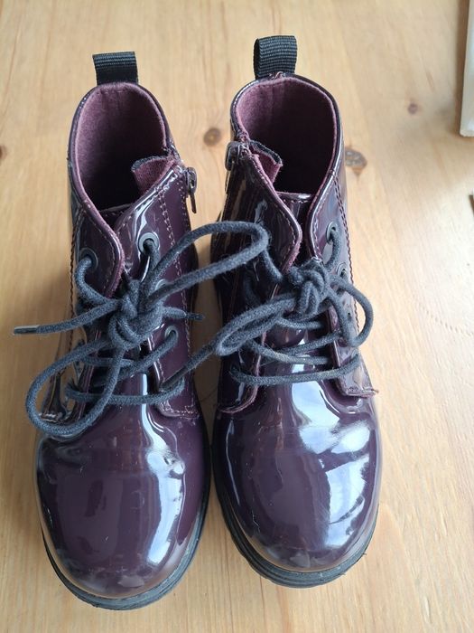 Botas de criança de verniz Zara Nr 27 roxo