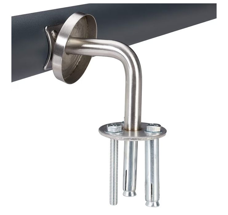 Poręcz aluminiowa Relaxdays 100 cm, Ø 42 mm, antracytowa