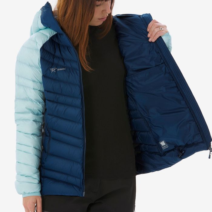 Casaco de Penas Alpinismo Mulher Azul Marinho - AZUL gelo