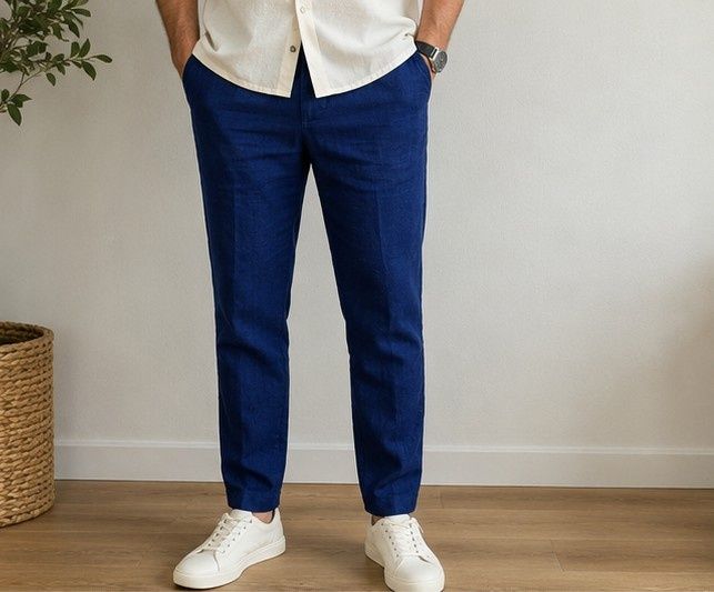 Мужские льняные брюки H&M.