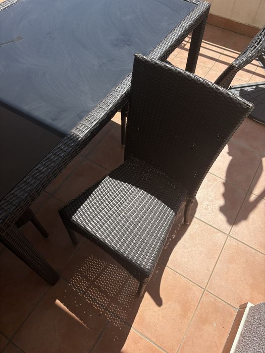 Mesa de Jardim c/ 6 cadeiras 150x90x75