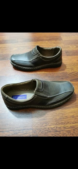 Skórzane Wsuwane Buty Męskie Lekkie Wygodne M65 Beż