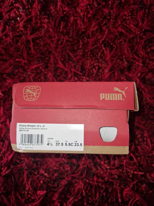 PUMA Smash V2 Branco Rosa Salmão 37.5 / 38 / 38.5