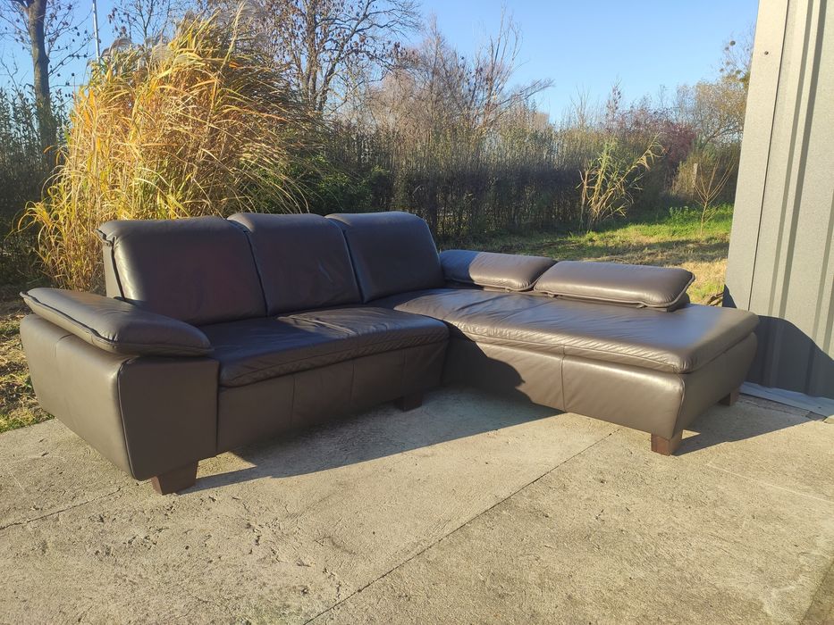 Narożnik skórzany/rogówka/ wypoczynek-skóra naturalna! Nowoczesny!