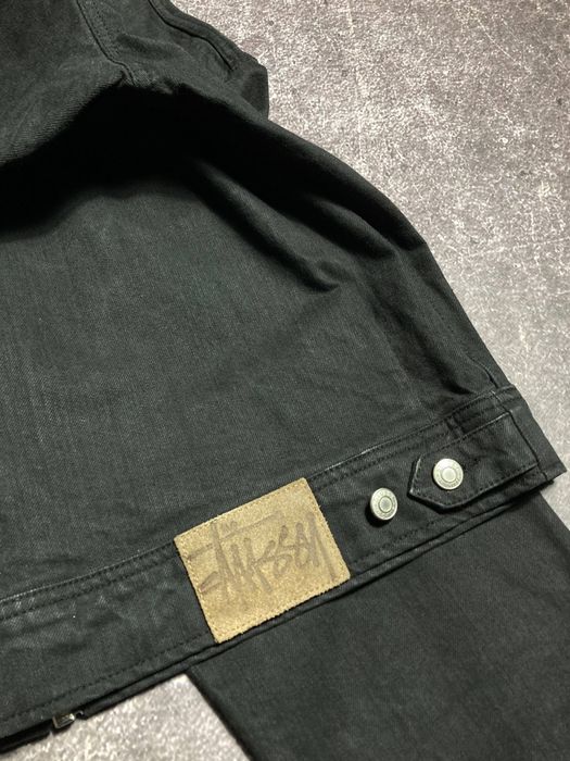 Чоловіча Джинсова куртка , чорного кольору, бренд STUSSY WORKGEA — zdjęcie 4