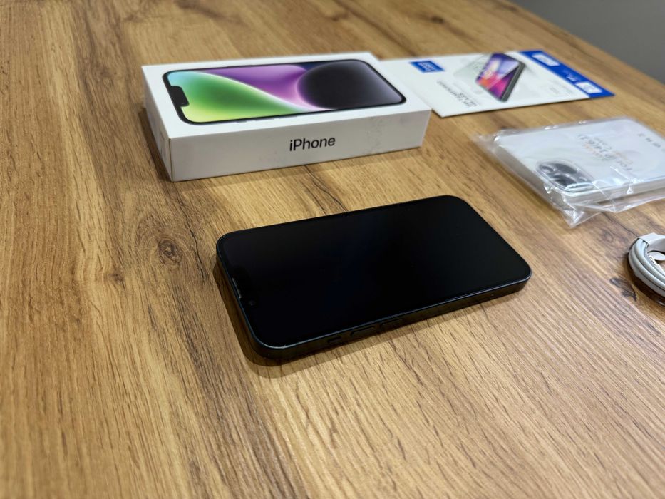 Okazja!!! Iphone 14 - Czarny! Gwarancja! Kondycja Baterii 100%! Super Stan!