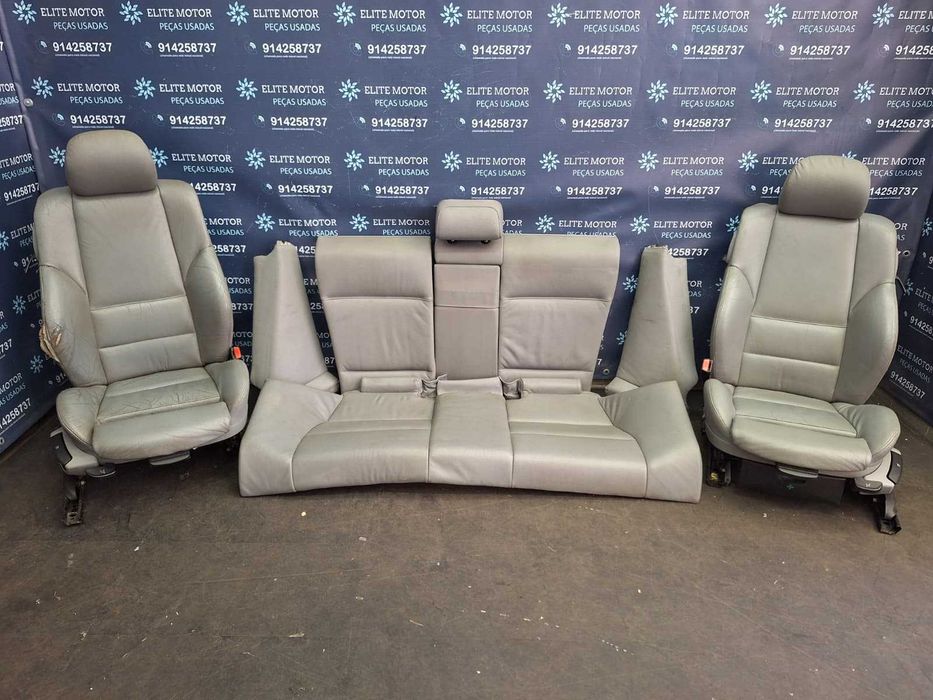 Jogo de bancos usados BMW SERIE 3 E46 COUPE PACK M pele cinza