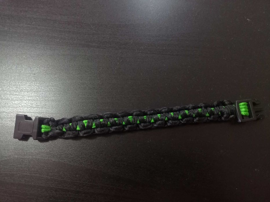 Pulseira Artesanal Preta E Verde