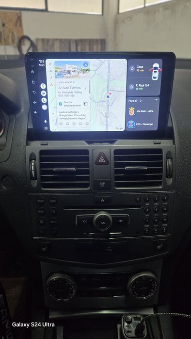 Rádio Android 14 com GPS Mercedes W204 (Artigo Novo)
