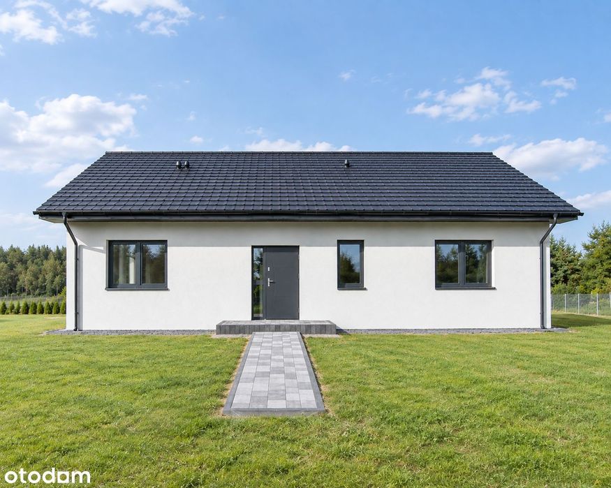 Nowy dom z pompą ciepła | 113,32 m² | Barzyna